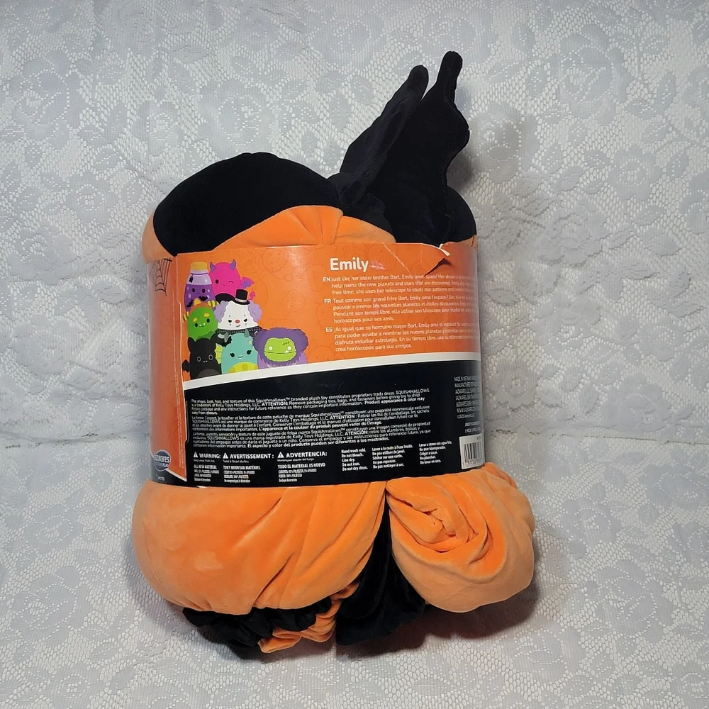 Original Squishmallows Emily Bat Pumpkin Halloween Plush Wearable Costume 6+ OS